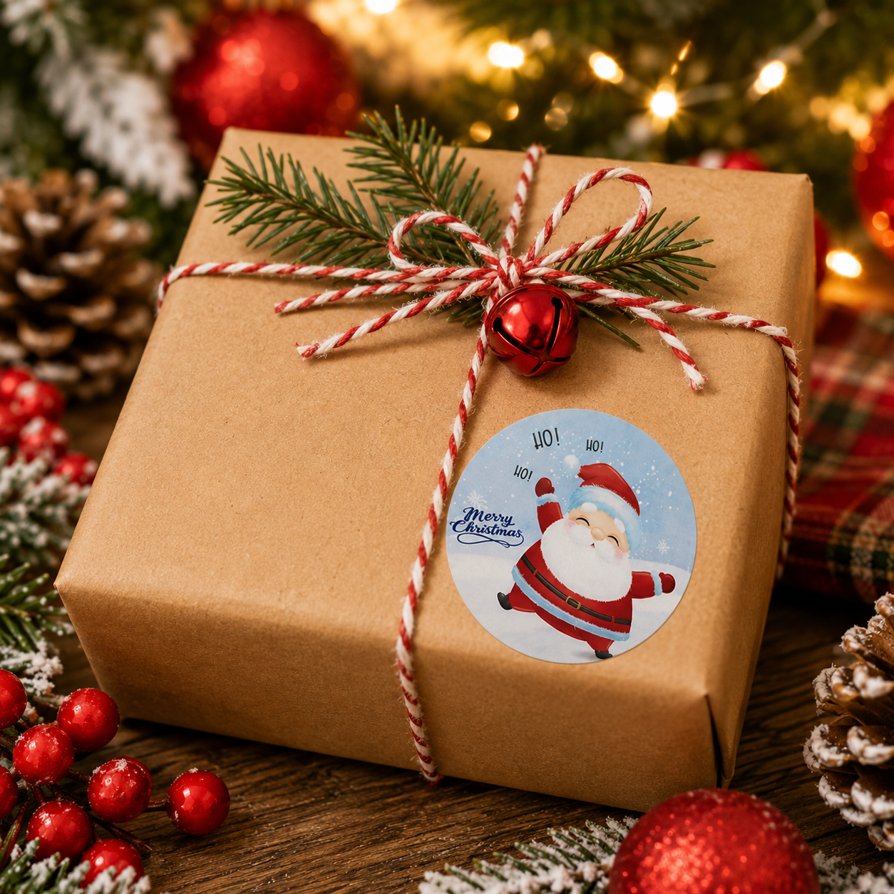500-Piece Christmas Cartoon Stickers Roll