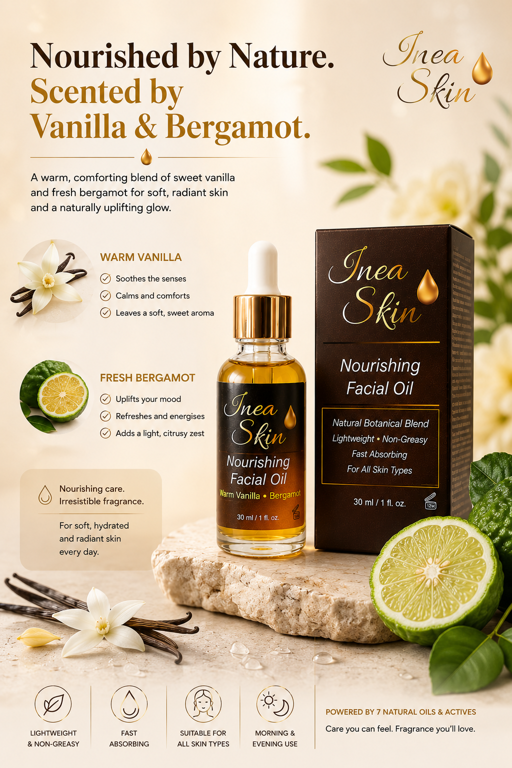 INEA Skin Age-Defying Nourishing Facial Oil - 30ml