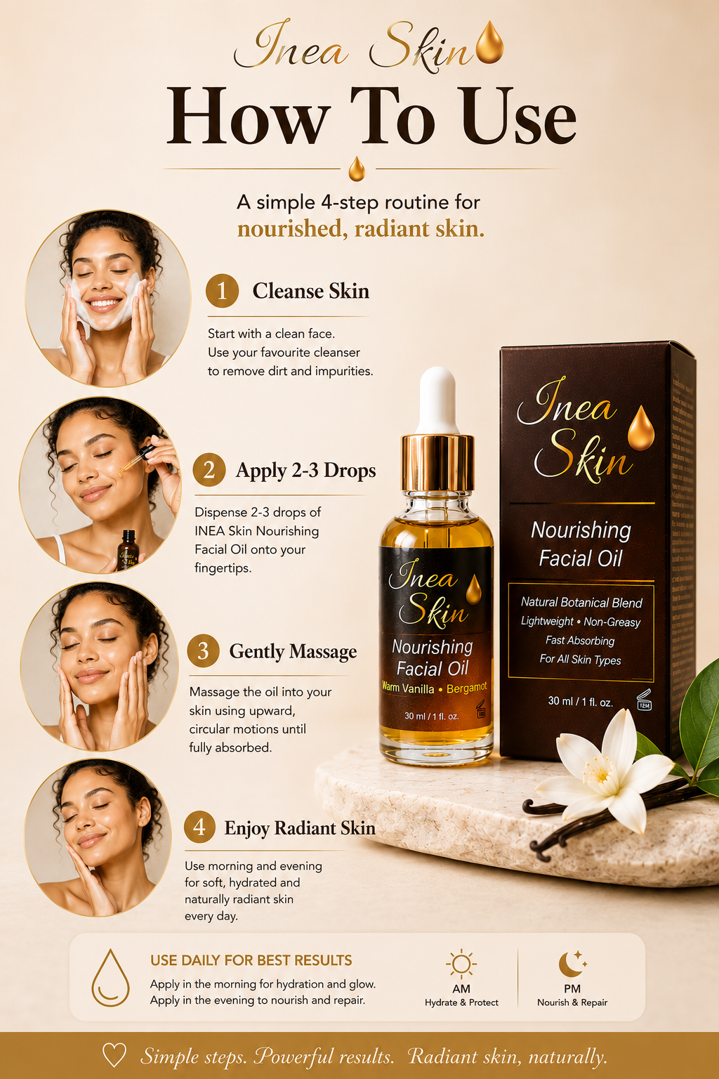 INEA Skin Age-Defying Nourishing Facial Oil - 30ml
