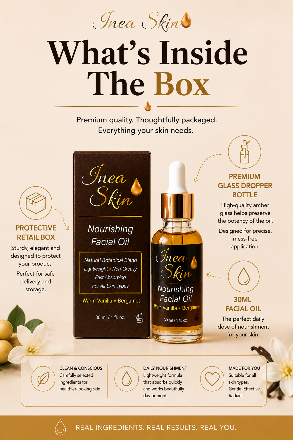 INEA Skin Age-Defying Nourishing Facial Oil - 30ml