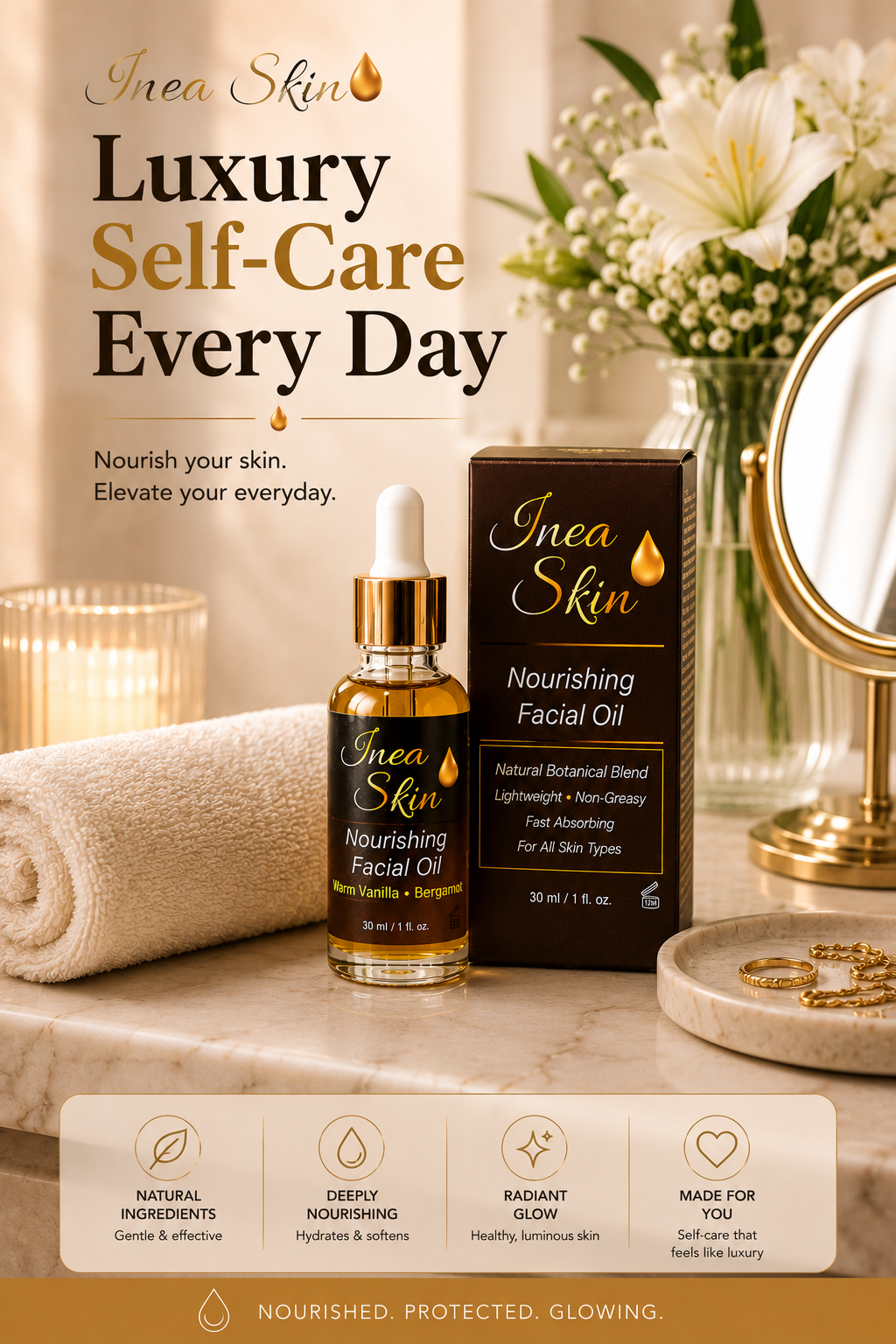INEA Skin Age-Defying Nourishing Facial Oil - 30ml