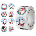 500-Piece Christmas Cartoon Stickers Roll